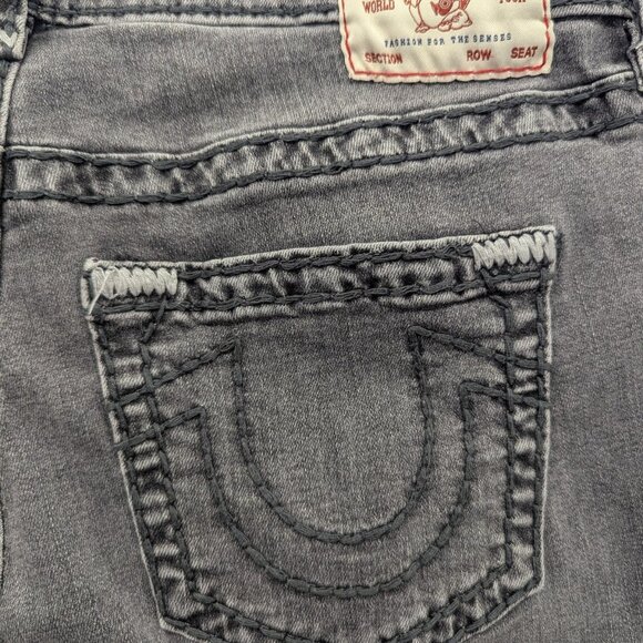 True Religion Jeans Womens 32 Gray Jennie Curvy Mid Rise Super Skinny Super T - Picture 11 of 16